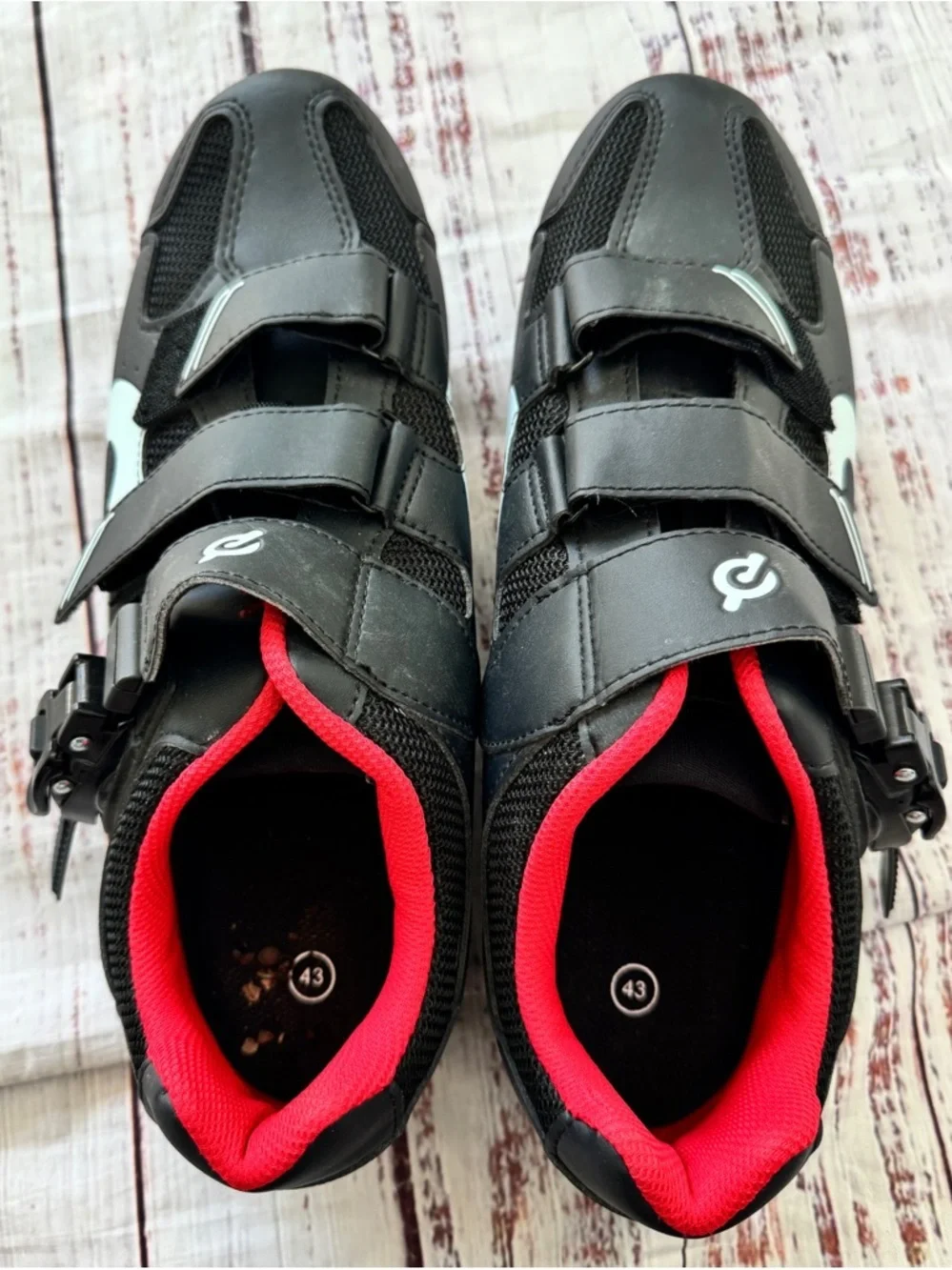 Perfect Peloton cycling bike shoes with look delta cleats EU 43 US men's 10